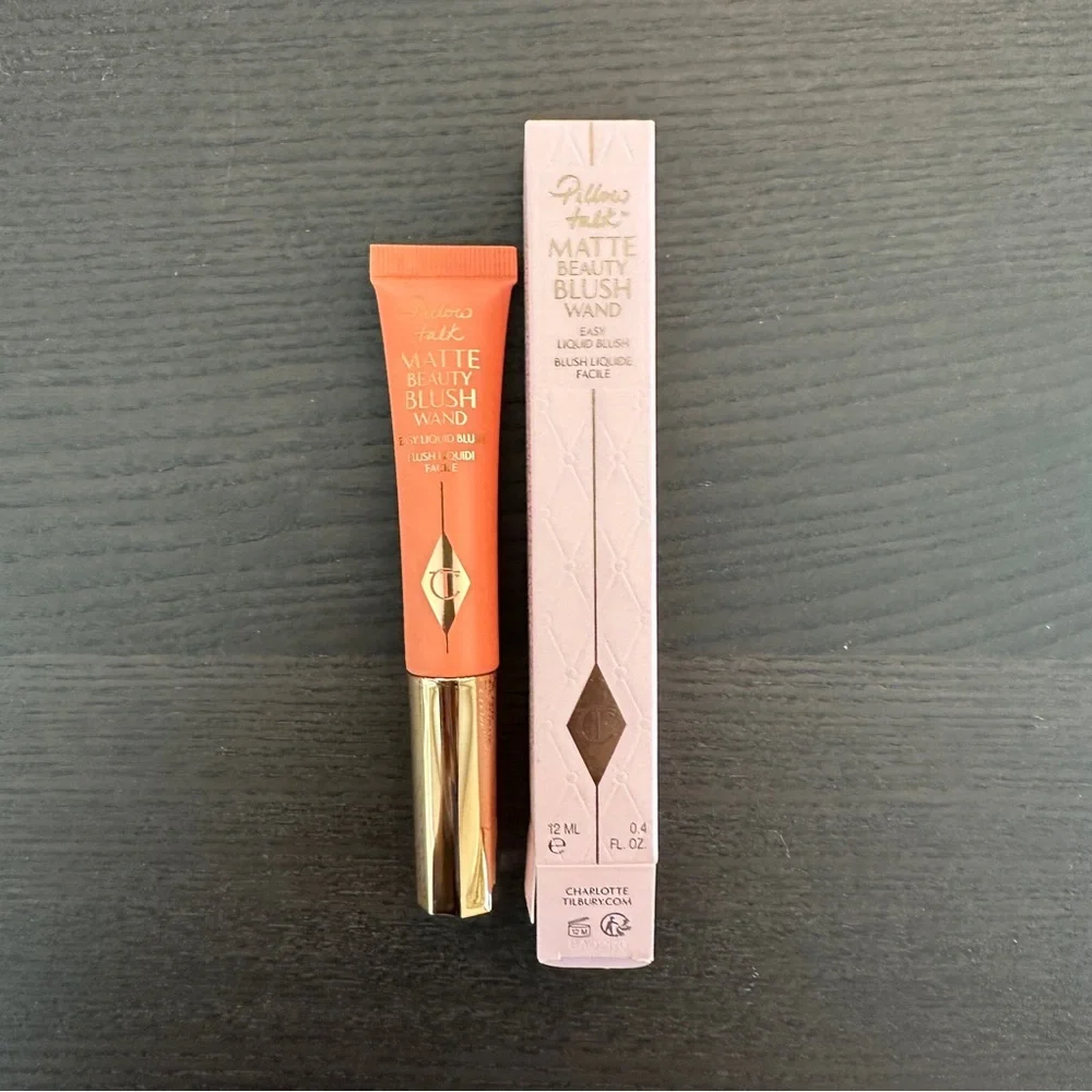 NWT Charlotte Tilbury Matte Beauty Blush Wand - Pillow Talk Peach Pop 12mL